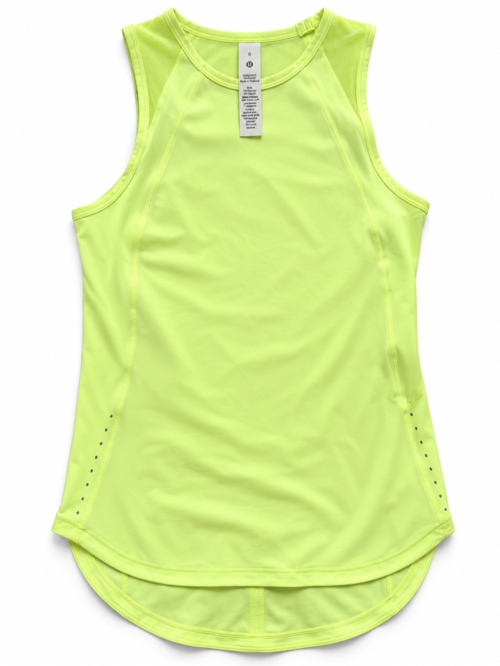 lululemon athletica Neon Lime High-Neck Performance Tank